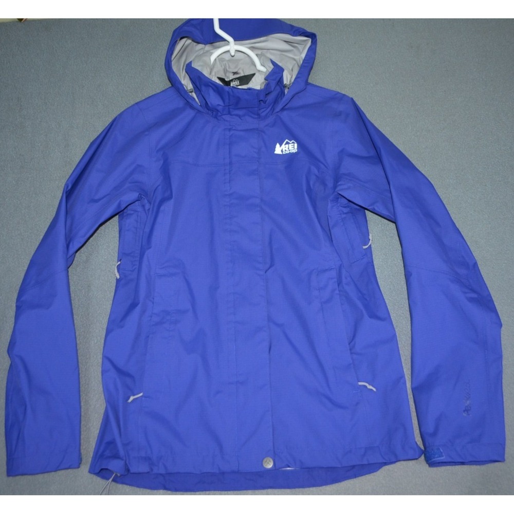 REI Co-op Jacket Womens XS Blue Peak 2.5L Hooded Waterproof Rain Shell